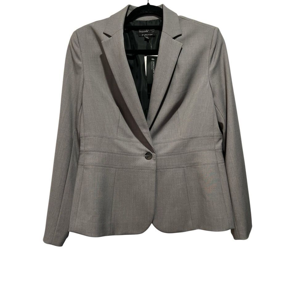 Jones New York Suit Women's The Emily Blazer Jacket Gray‎ NWT Size 8